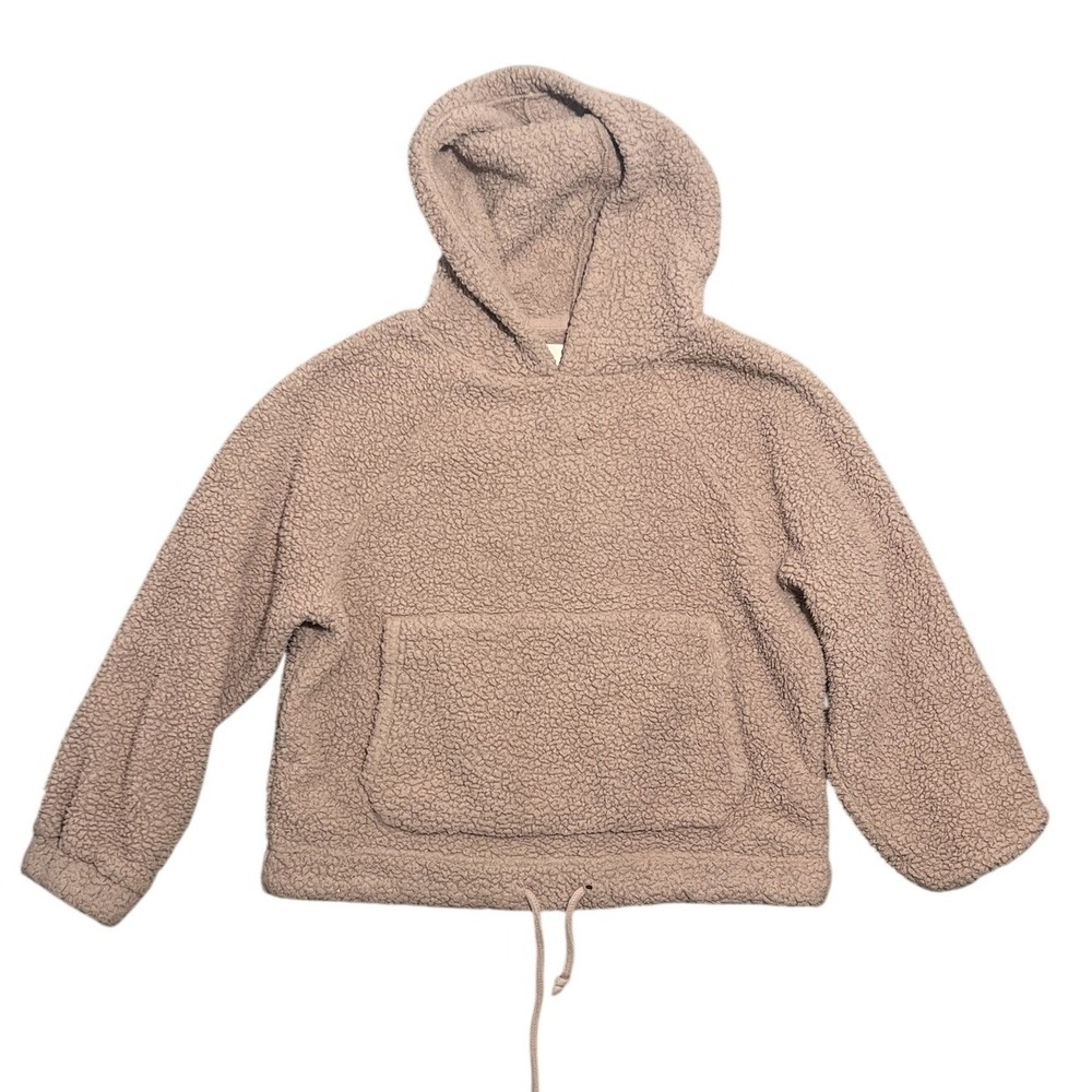 American Eagle Outfitters Women's Small S/P/CH Mauve Sherpa Fleece Pullover Pink